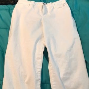 White old navy “khaki” capris